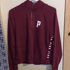 pink hoodie
